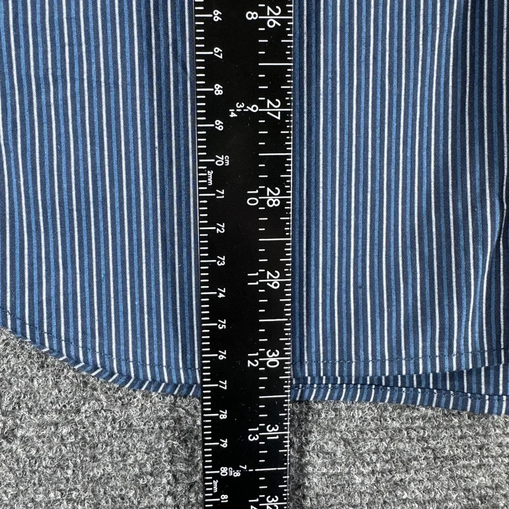 Banana Republic Button Down Mens M Blue Striped Slim Fit Long Sleeve Shirt NWT
